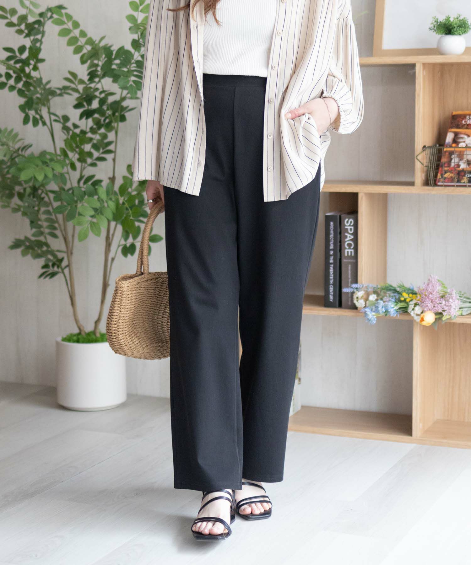 nAvy SARARI  ひんやりフローズンセミワイドパンツ レディース商品サムネイル-7