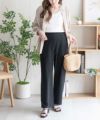nAvy SARARI  ひんやりフローズンセミワイドパンツ レディース商品サムネイル-10