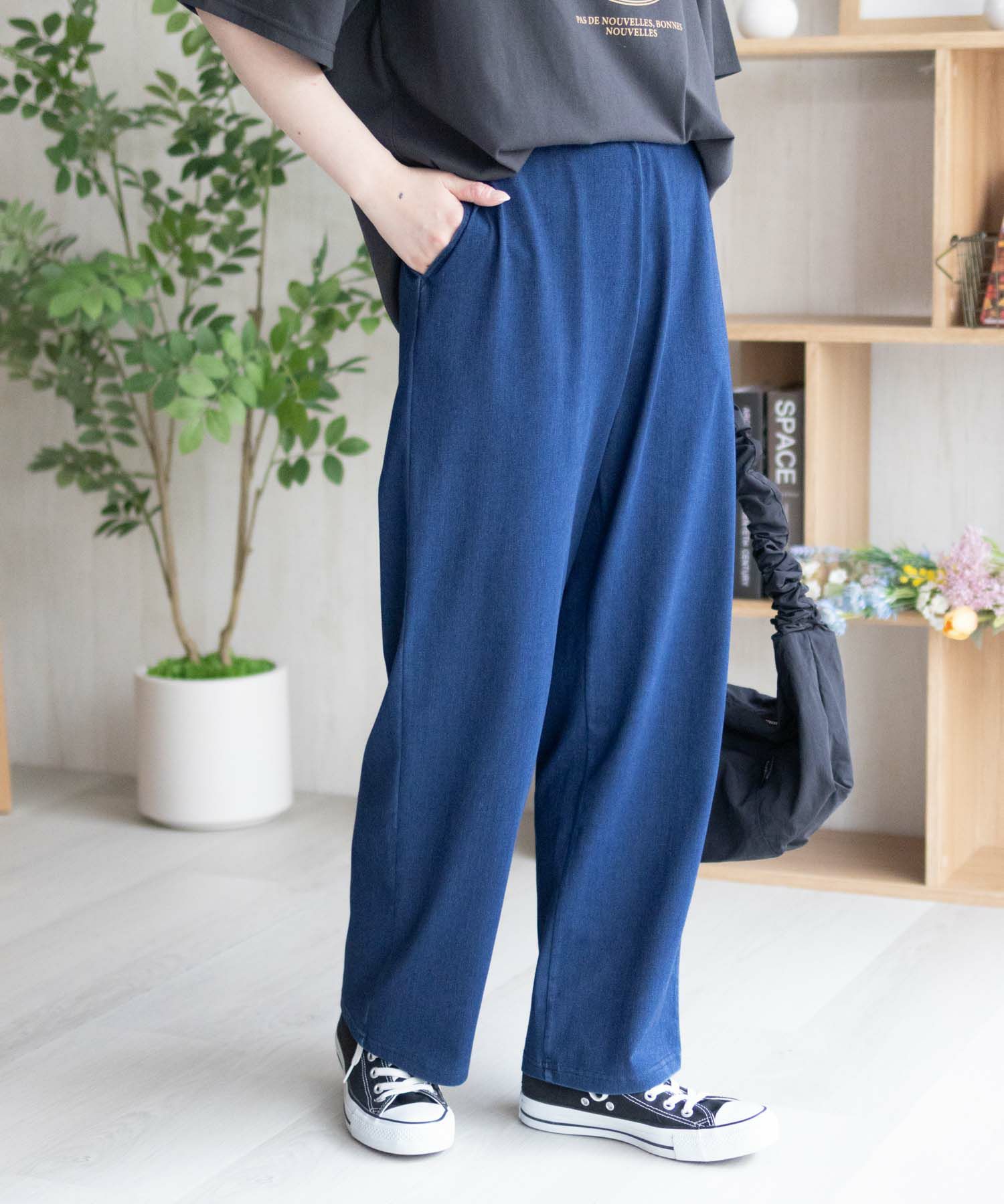 nAvy SARARI ひんやりフローズンセミワイドパンツ レディース
