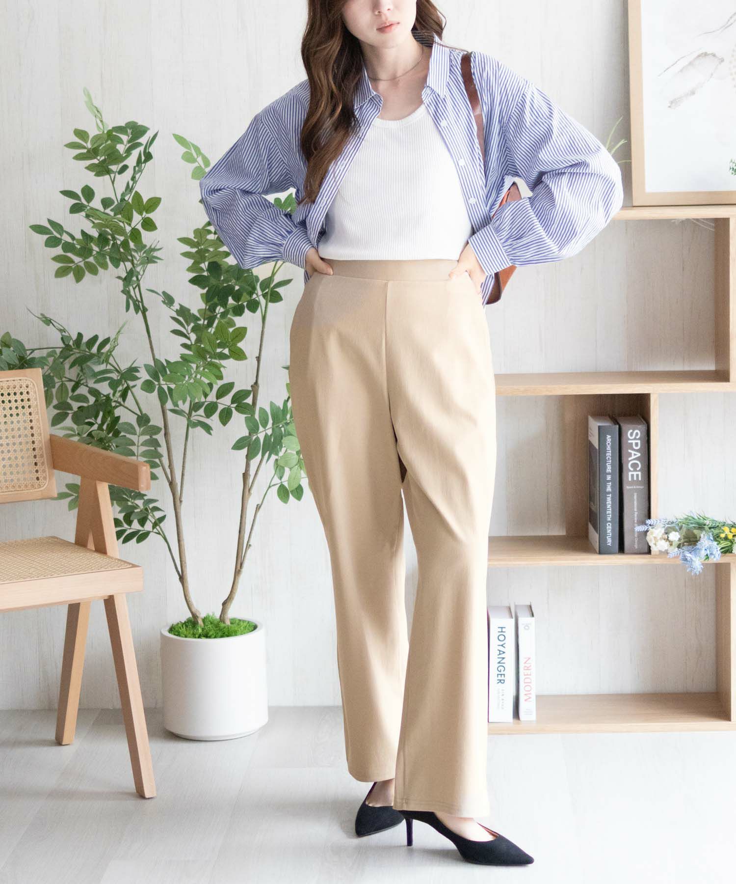 nAvy SARARI  ひんやりフローズンセミワイドパンツ レディース商品サムネイル-22