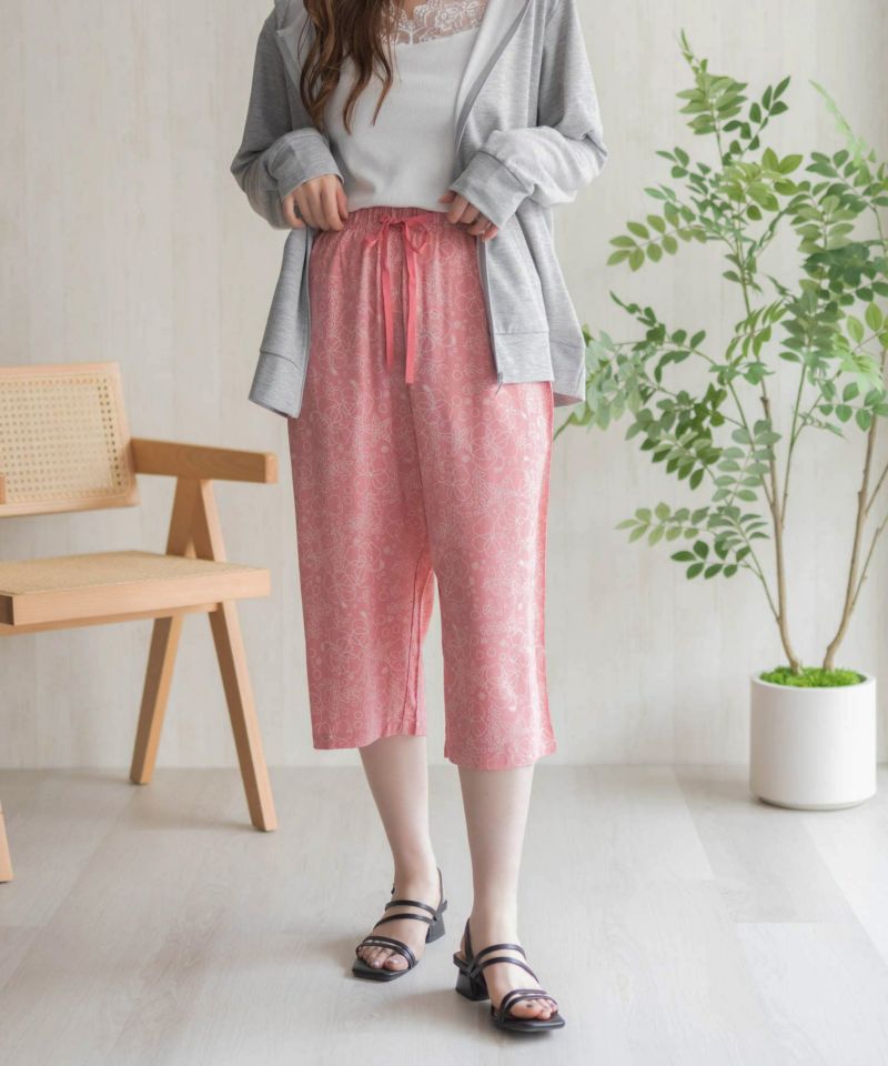 nAvy SARARI  レーヨンステテコ フラワー柄 レディース商品画像-12