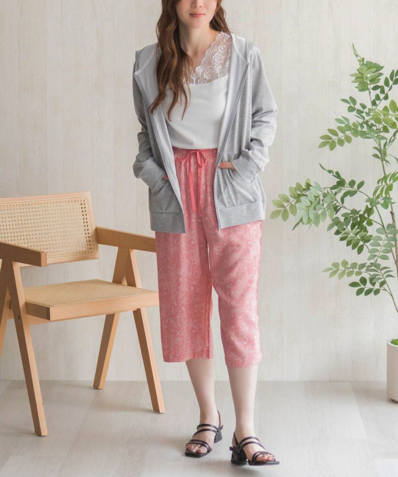 nAvy SARARI  レーヨンステテコ フラワー柄 レディース商品画像-14