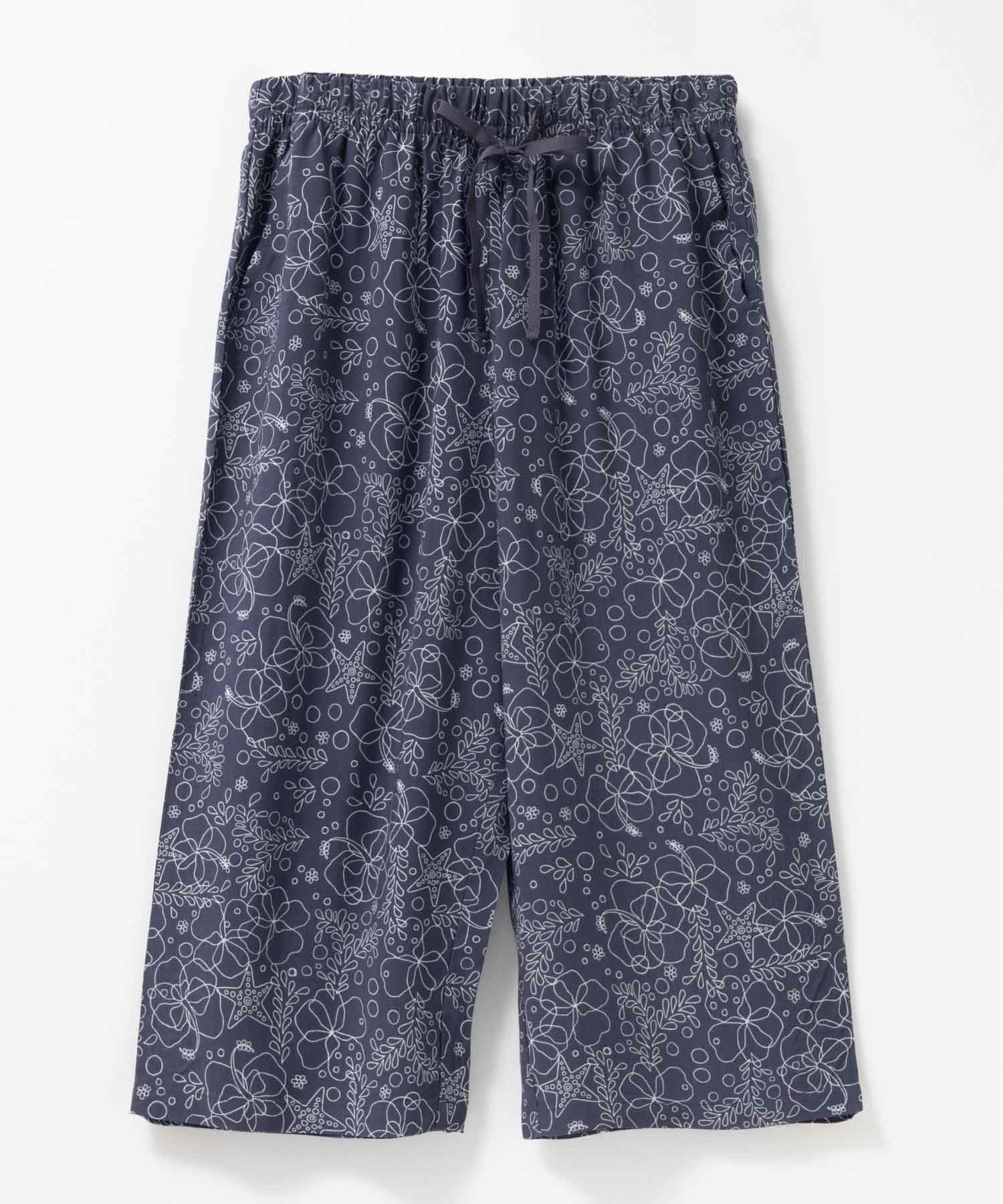 nAvy SARARI レーヨンステテコ フラワー柄 レディース