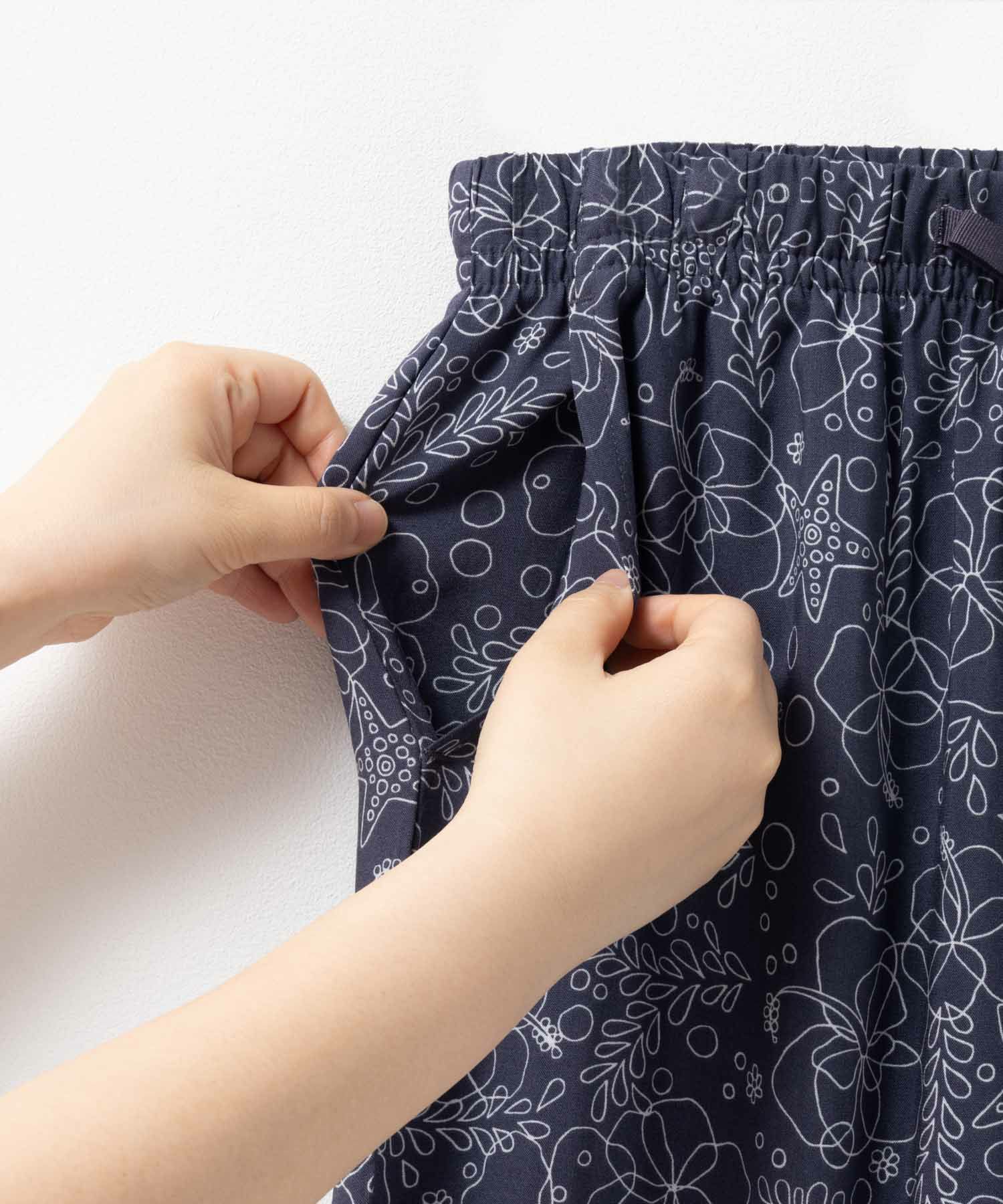 nAvy SARARI レーヨンステテコ フラワー柄 レディース