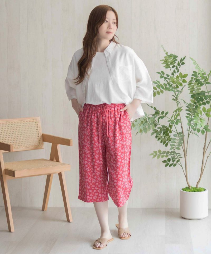 nAvy SARARI  レーヨンステテコ フラワー柄 レディース商品画像-39