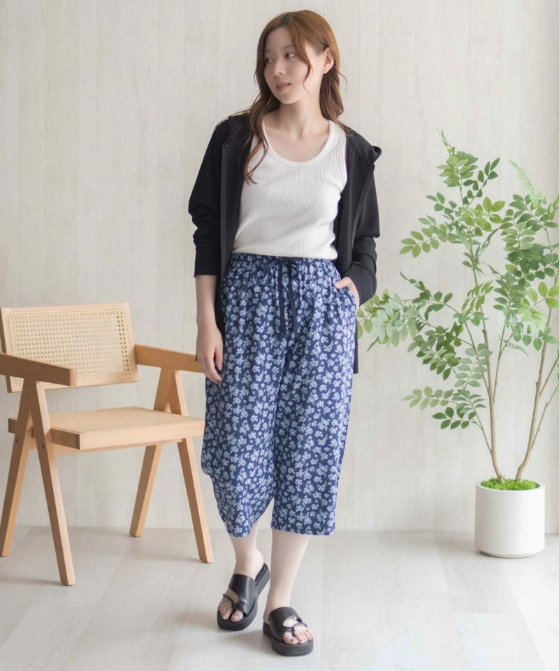 nAvy SARARI  レーヨンステテコ フラワー柄 レディース商品画像-40