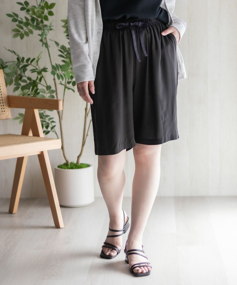 [期間限定価格]nAvy SARARI  レーヨンステテコ ハーフ丈 レディース商品画像-2