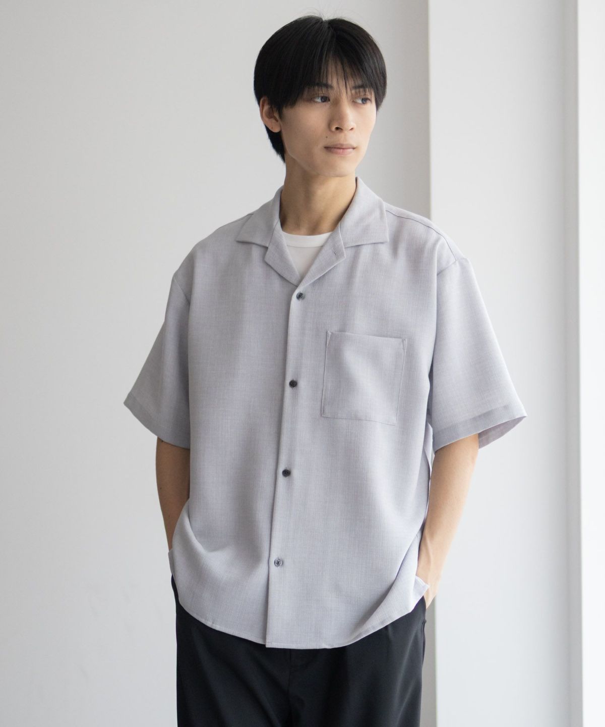 URBAN COLLECTION リネンライクルーズシャツ メンズ