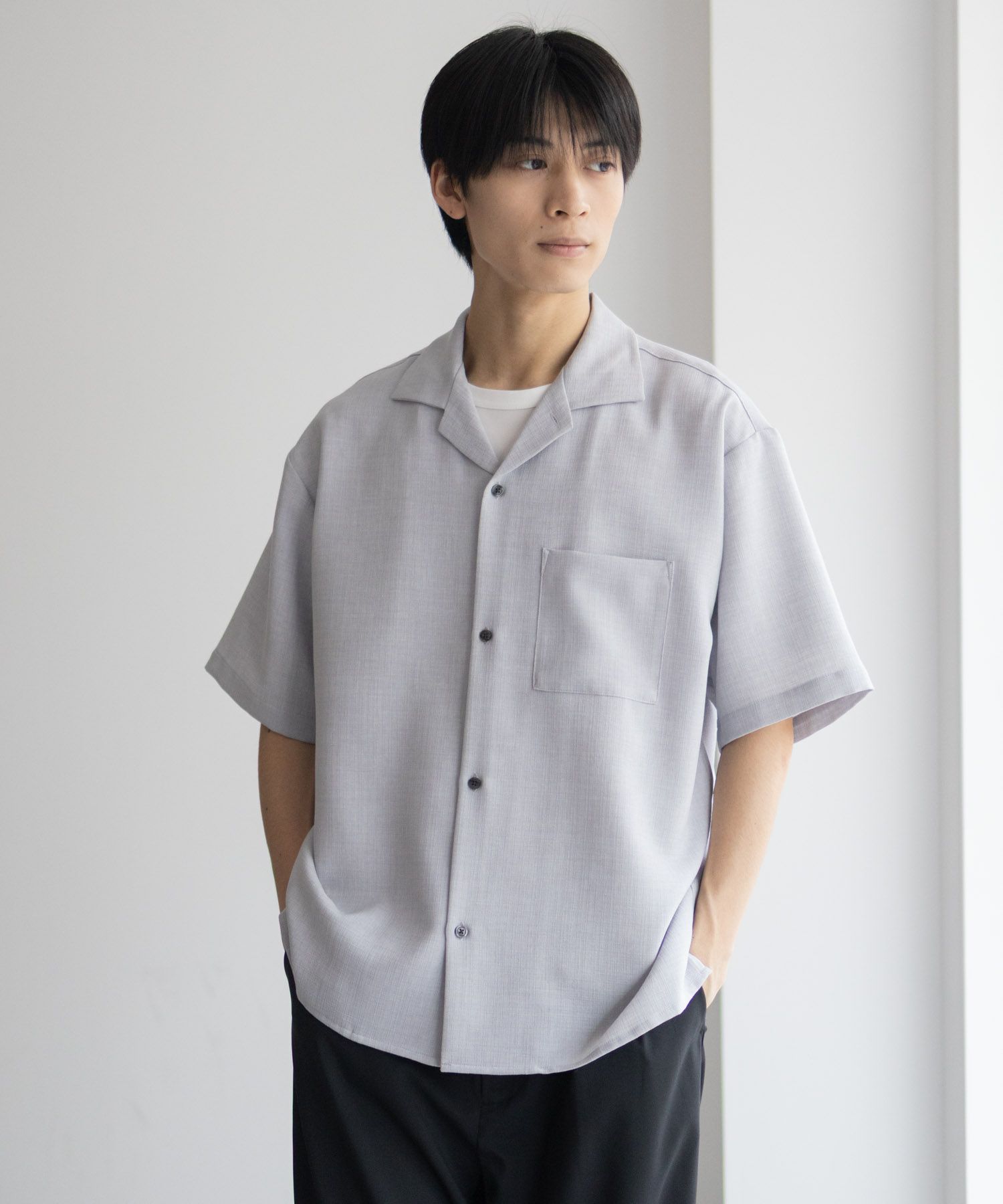URBAN COLLECTION リネンライクルーズシャツ メンズ
