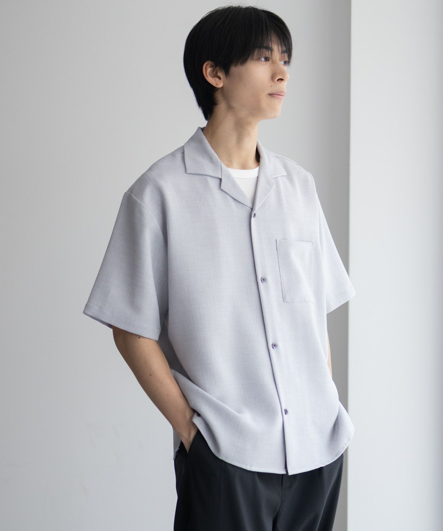 URBAN COLLECTION リネンライクルーズシャツ メンズ
