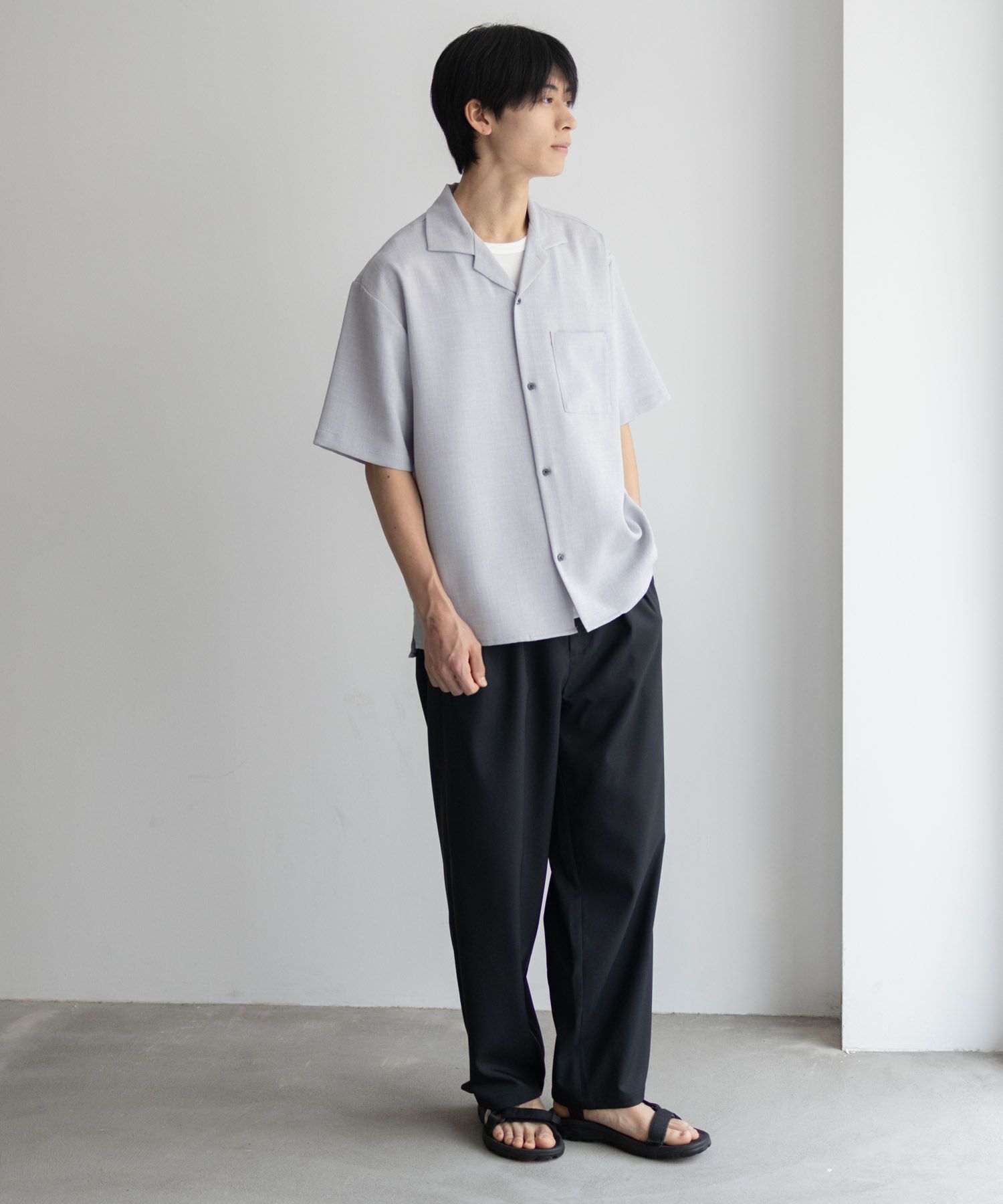 URBAN COLLECTION  リネンライクルーズシャツ メンズ商品画像-9