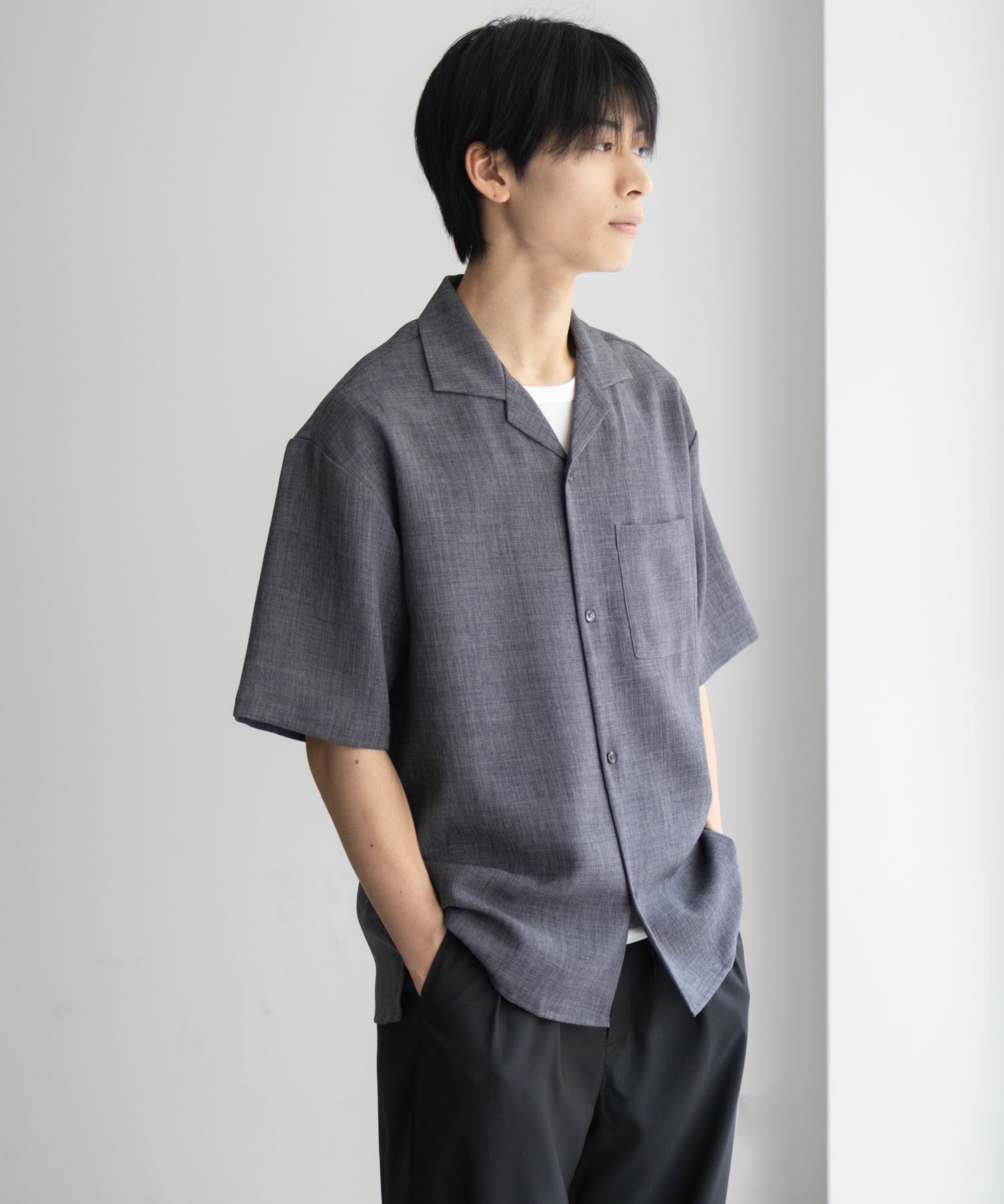 URBAN COLLECTION リネンライクルーズシャツ メンズ