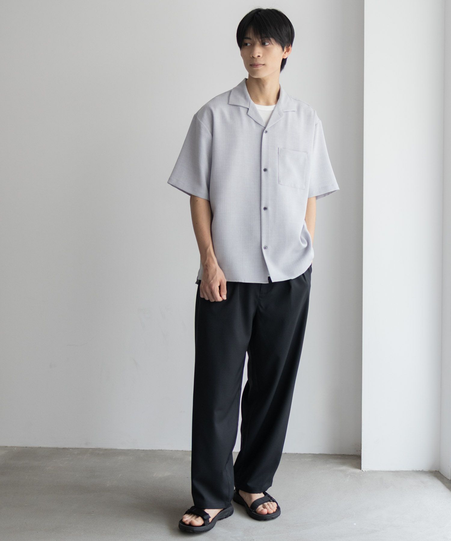 URBAN COLLECTION リネンライクルーズシャツ メンズ