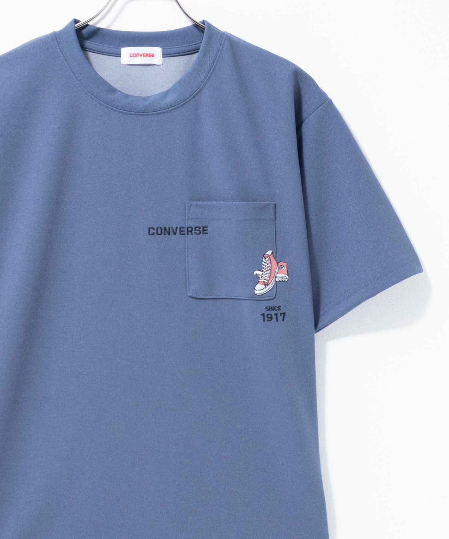 CONVERSE ポンチ素材 ドライTシャツ メンズ メール便 対応商品商品サムネイル-1