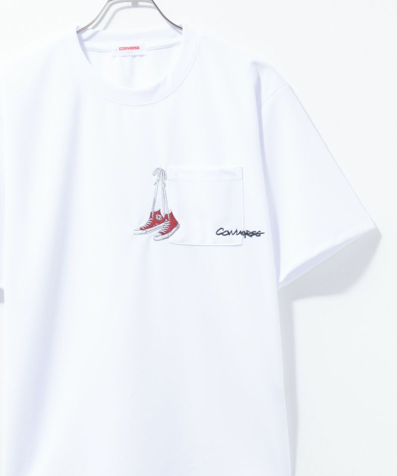 CONVERSE  ポンチ素材 ドライTシャツ メンズ ネコポス 対応商品商品画像-2