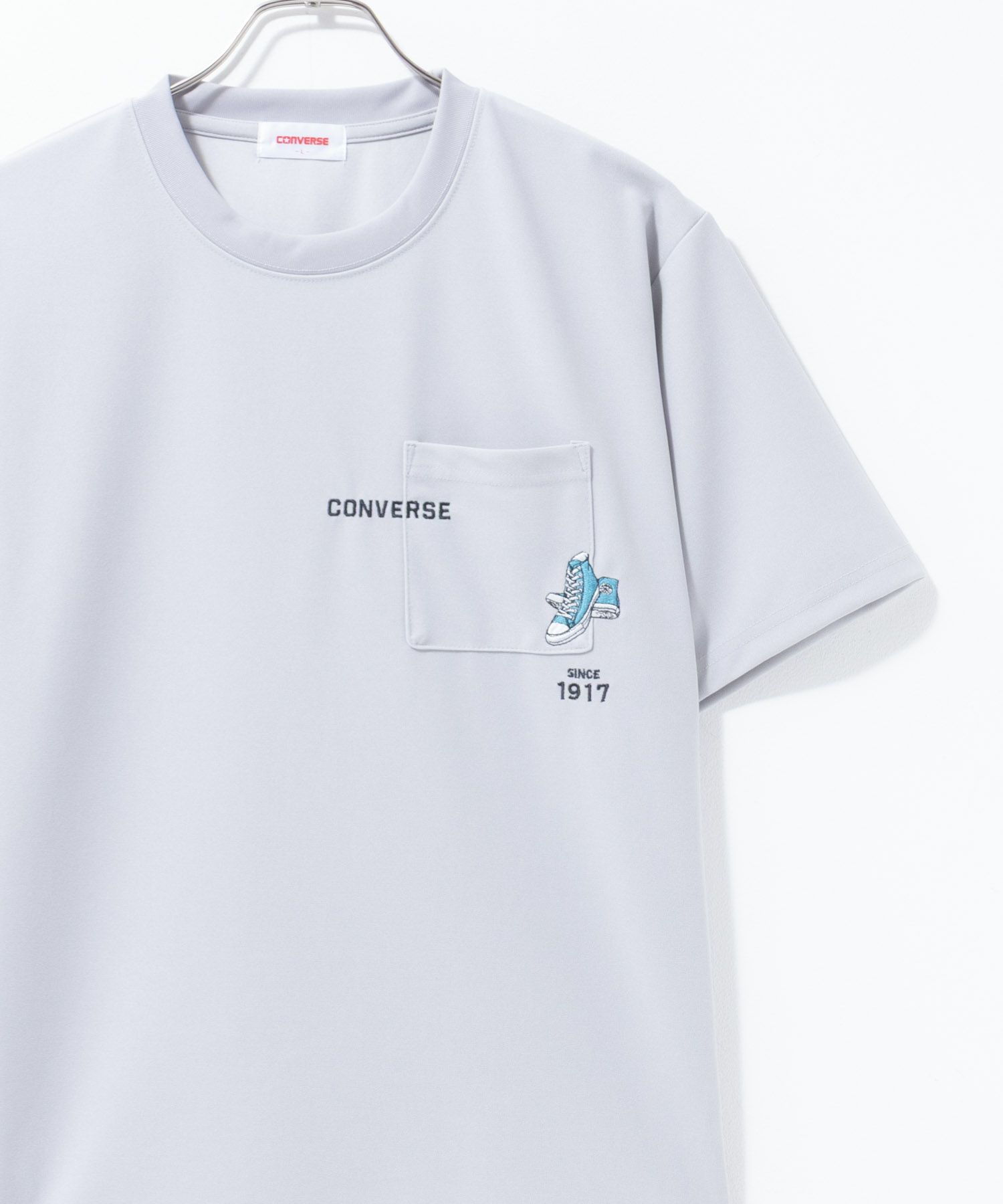 CONVERSE  ポンチ素材 ドライTシャツ メンズ メール便 対応商品商品サムネイル-3
