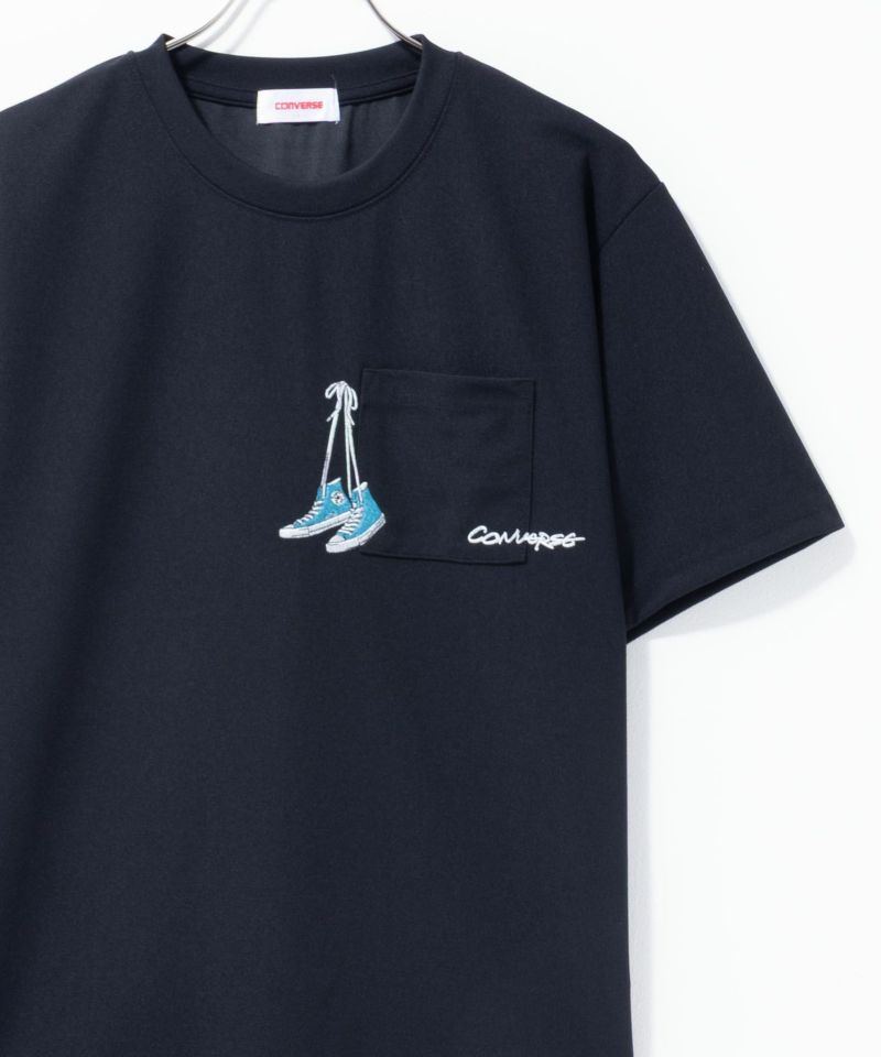 CONVERSE  ポンチ素材 ドライTシャツ メンズ メール便 対応商品商品画像-4