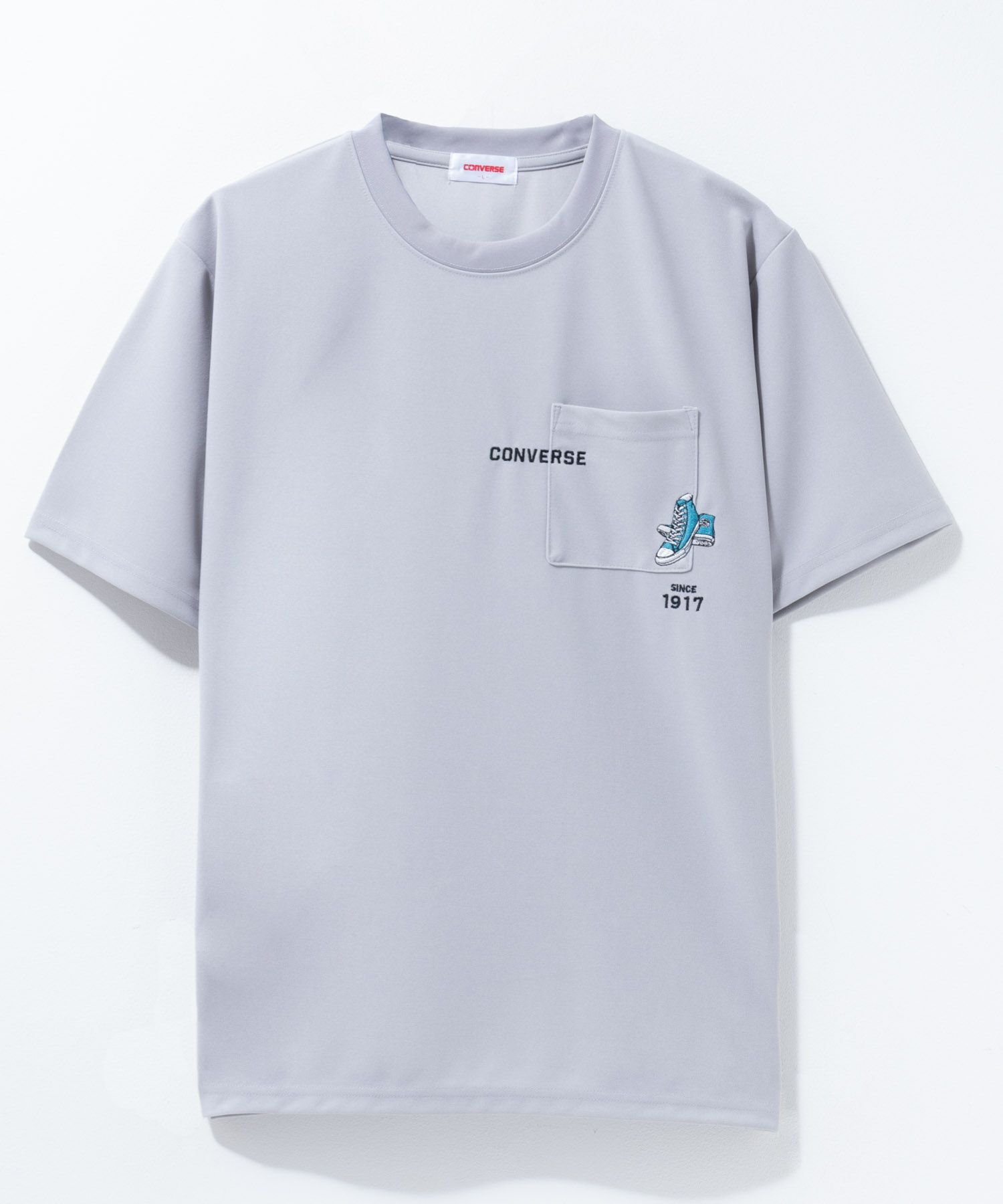 CONVERSE  ポンチ素材 ドライTシャツ メンズ メール便 対応商品商品画像-9