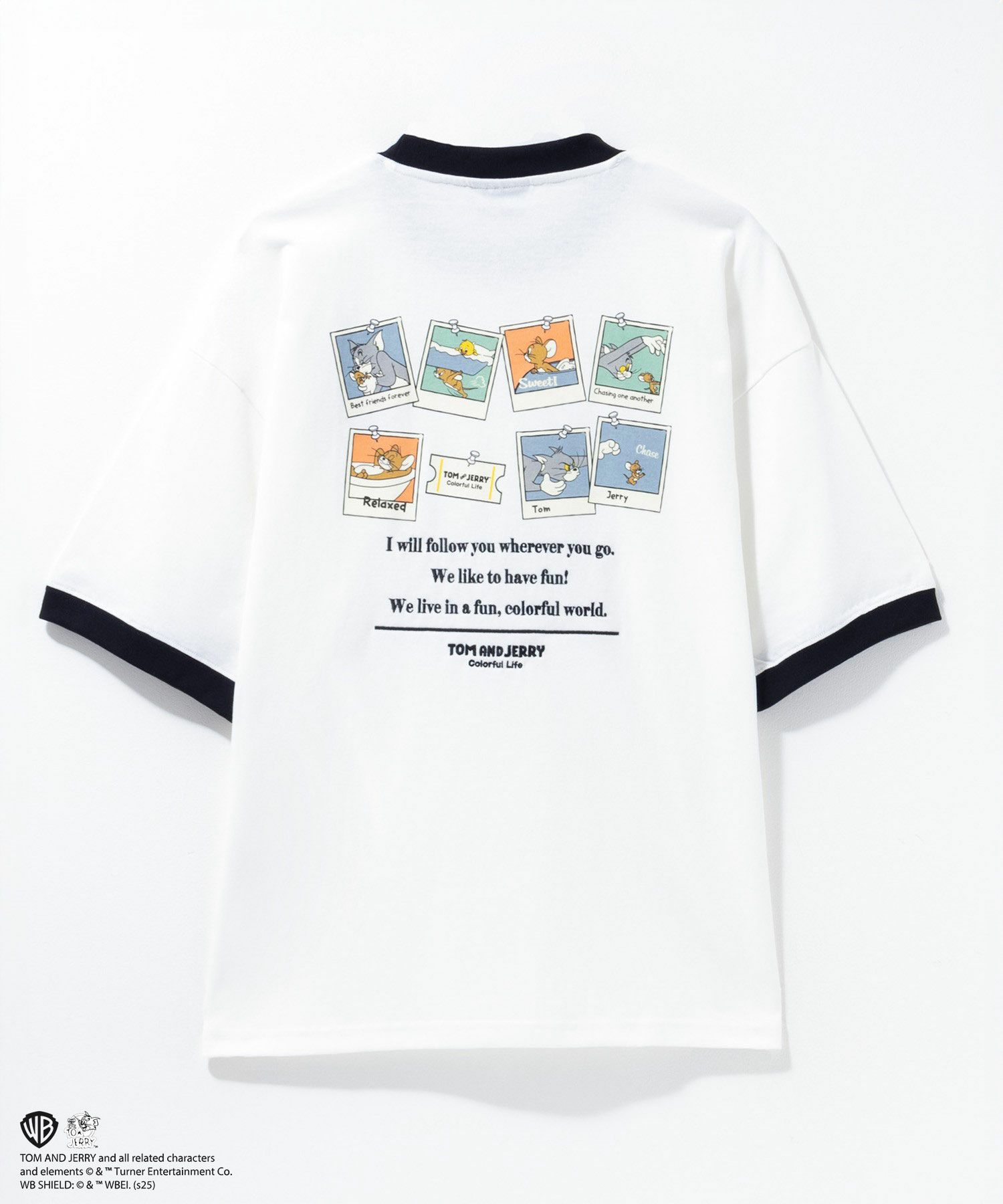Tom and Jerry レトロリンガーネックTシャツ メンズ メール便 対応商品商品サムネイル-1
