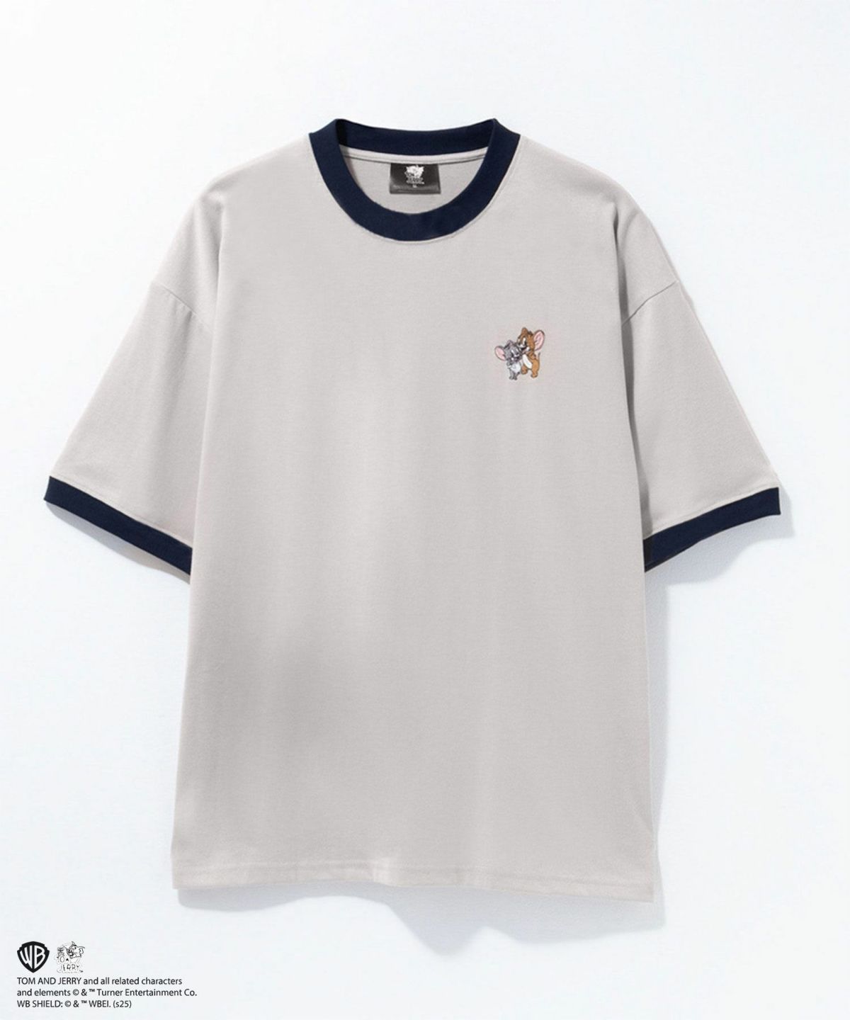 Tom and Jerry レトロリンガーネックTシャツ メンズ ネコポス 対応商品