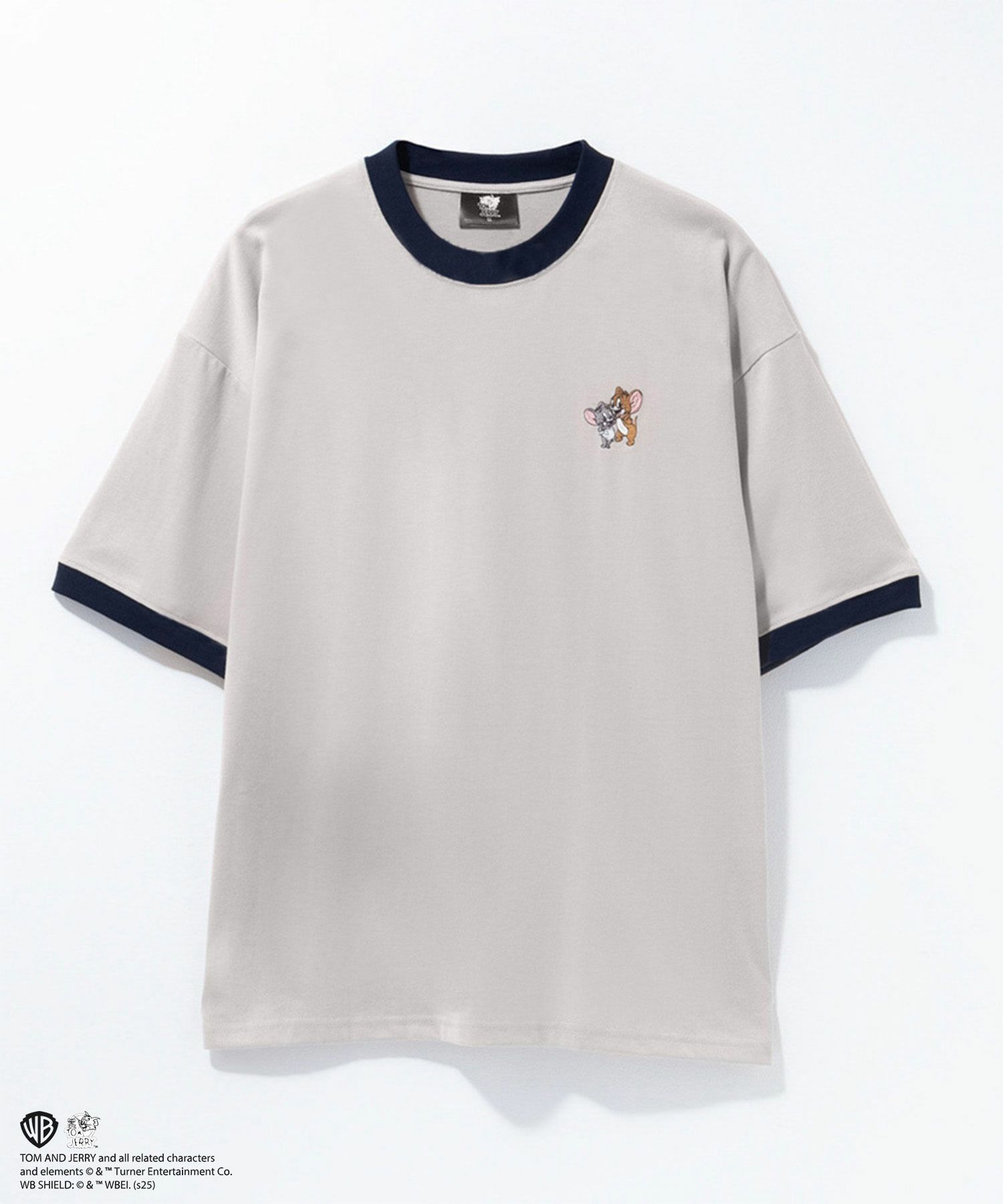 Tom and Jerry レトロリンガーネックTシャツ メンズ ネコポス 対応商品