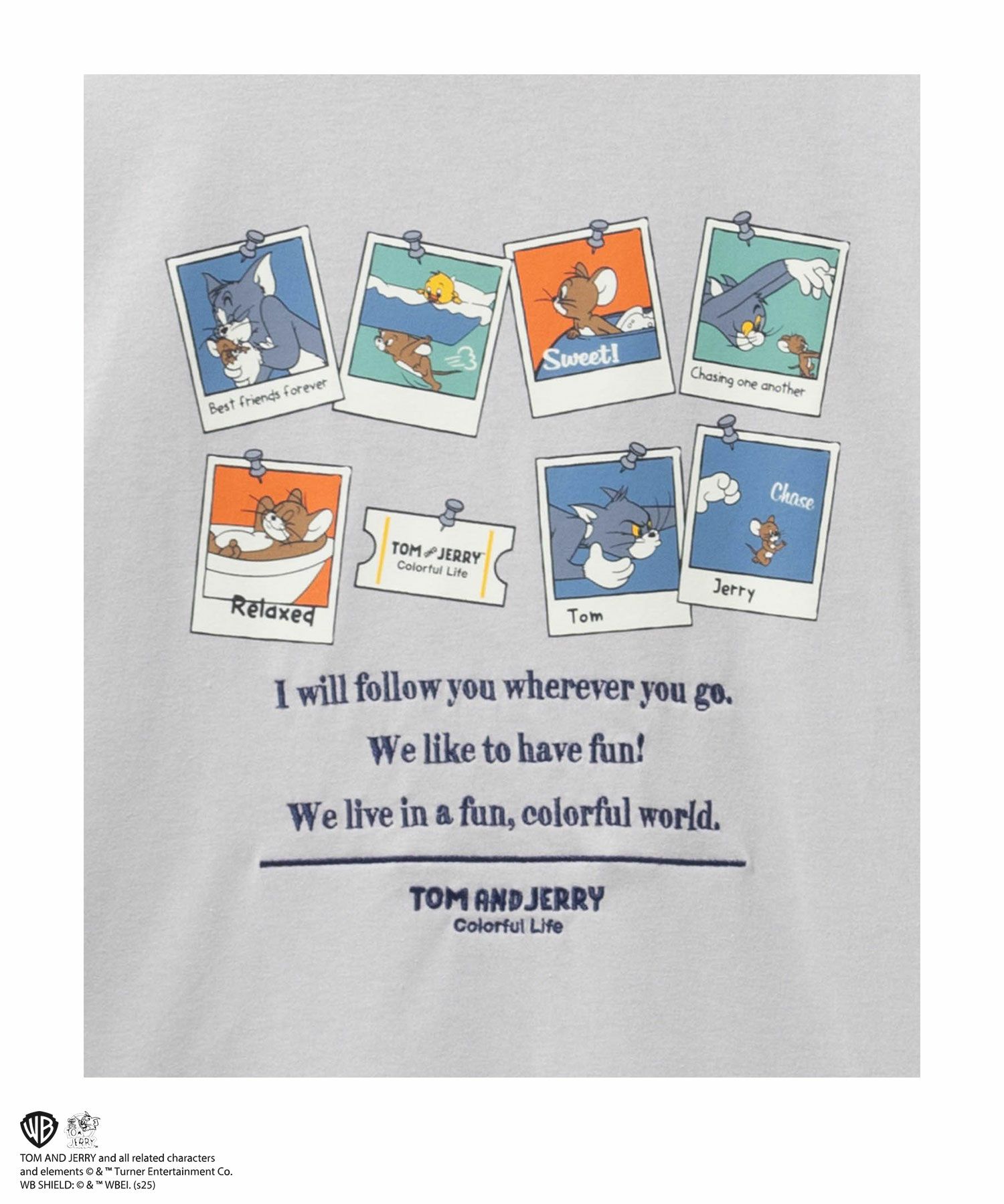 Tom and Jerry レトロリンガーネックTシャツ メンズ ネコポス 対応商品