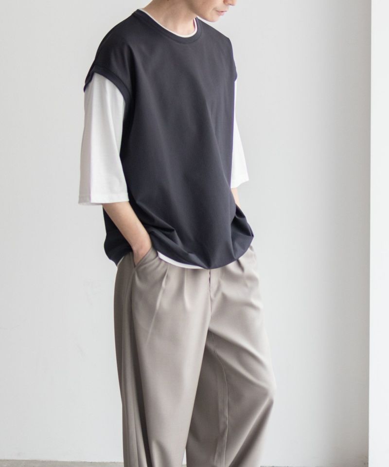 URBAN COLLECTION カットサッカーベストレイヤードTシャツ メンズ商品画像-14