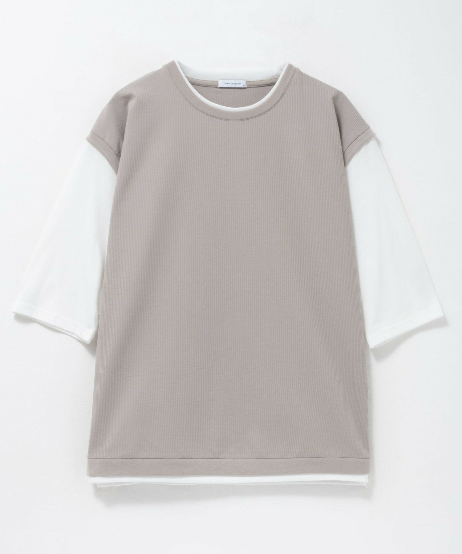 URBAN COLLECTION カットサッカーベストレイヤードTシャツ メンズ
