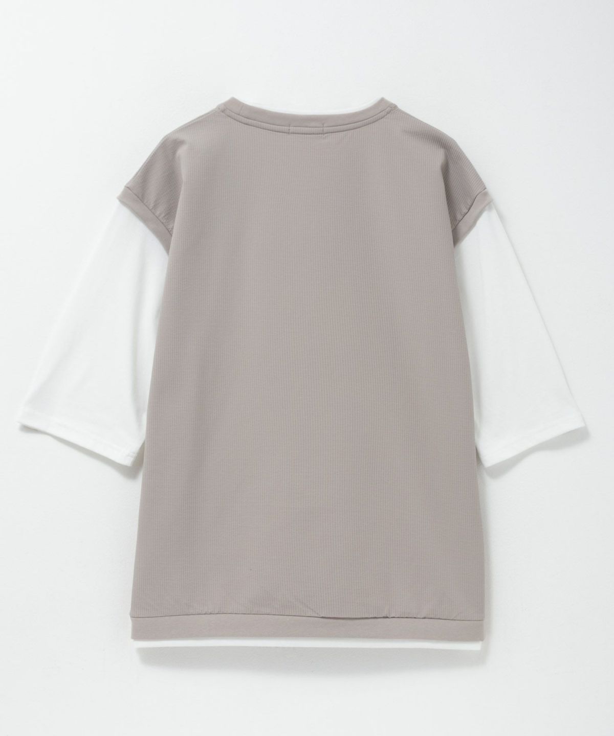 URBAN COLLECTION カットサッカーベストレイヤードTシャツ メンズ