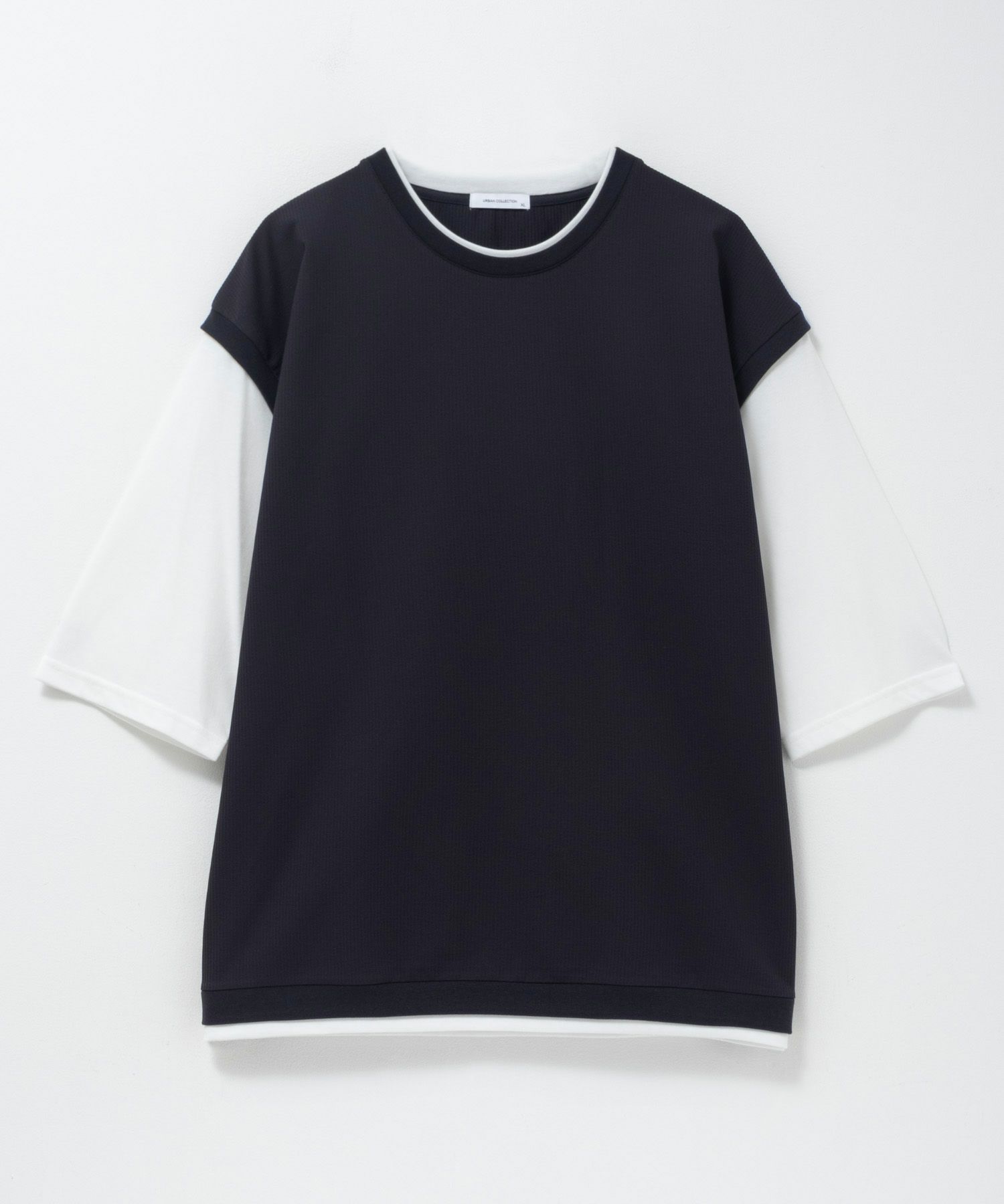 URBAN COLLECTION カットサッカーベストレイヤードTシャツ メンズ