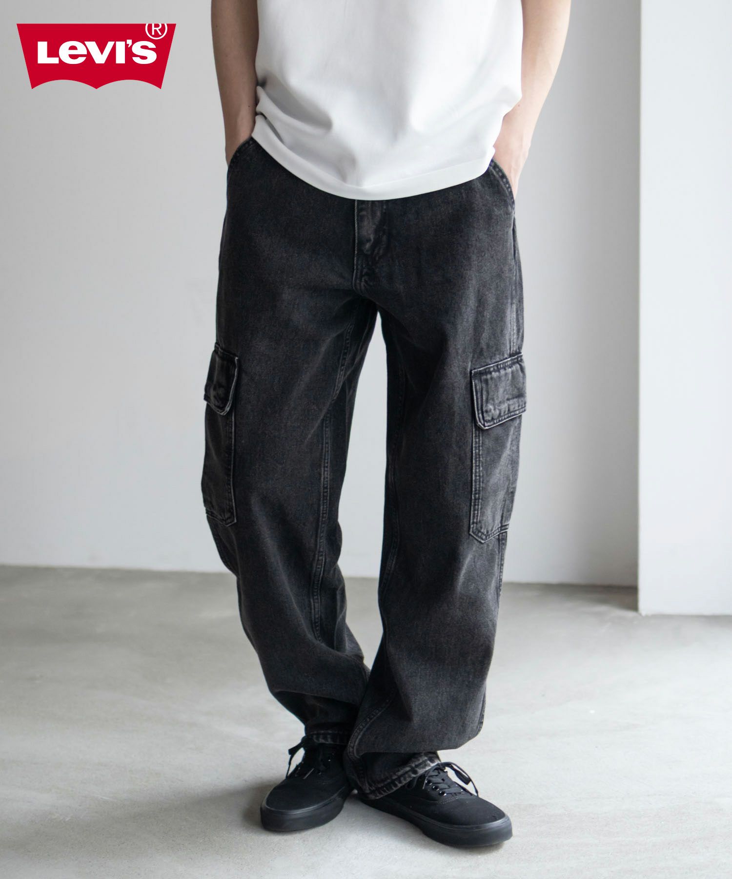 【 】Jeans 90s ストレート レッグ カーゴ ジーンズ PeopleStyle ストレートレッグデニムカーゴパンツ – peoplesense