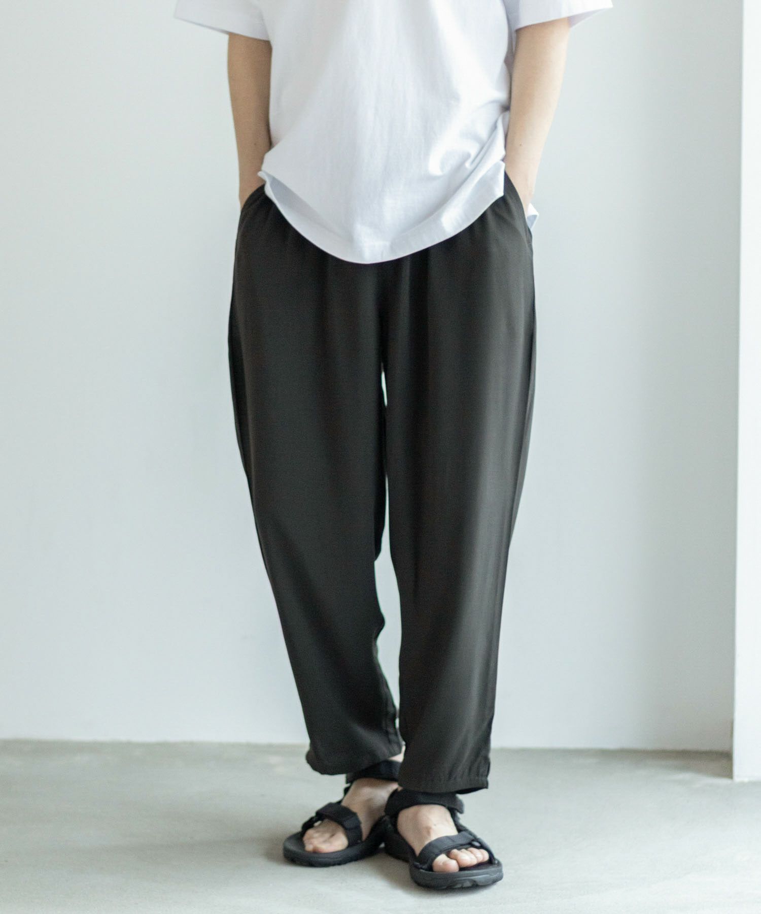 [期間限定価格]NAVY SARARI  レーヨンアンクルパンツ メンズ商品サムネイル-2