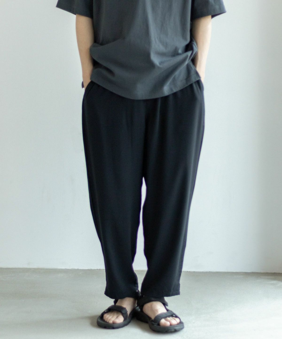 NAVY SARARI レーヨンアンクルパンツ メンズ