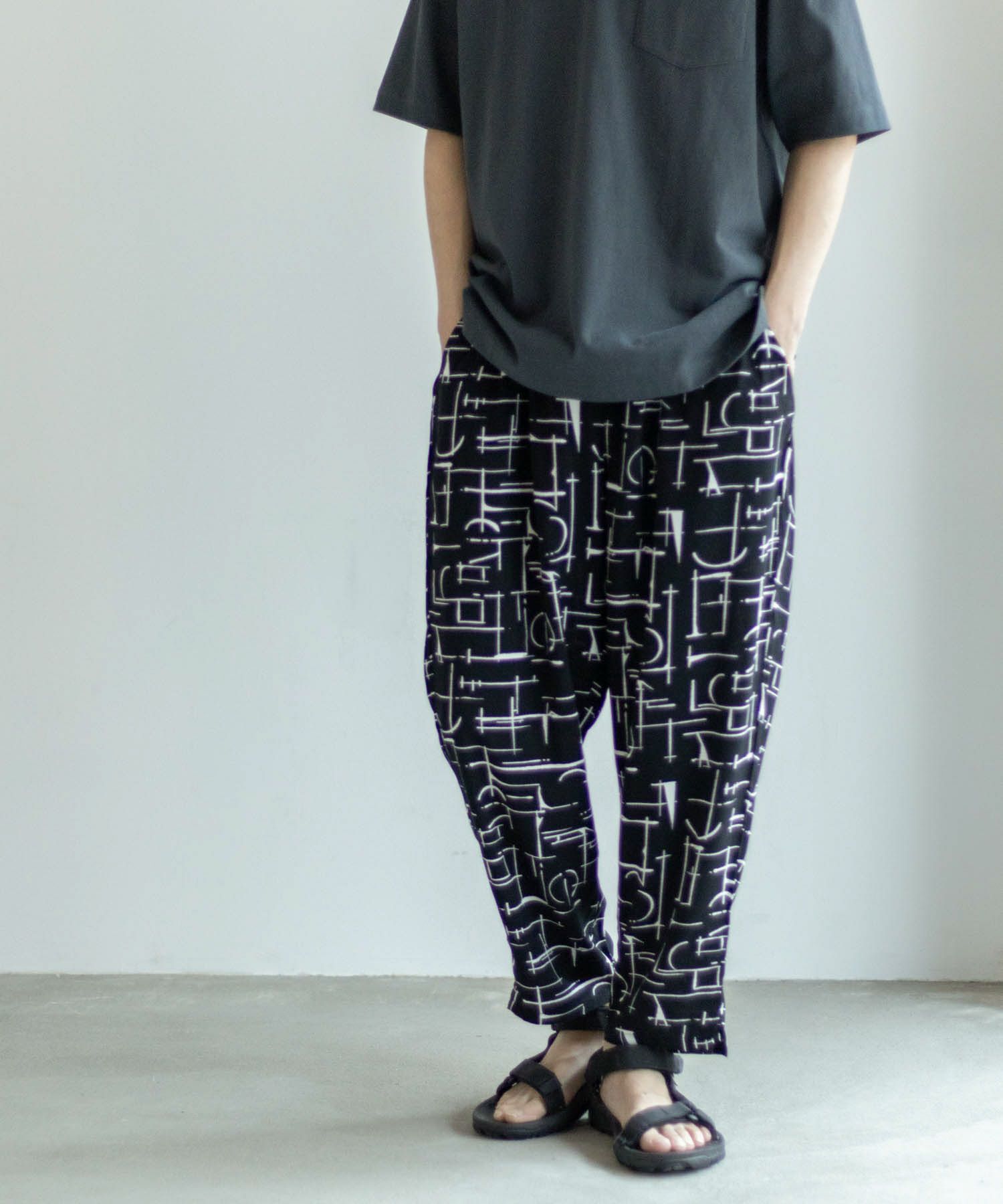 NAVY SARARI レーヨンアンクルパンツ メンズ