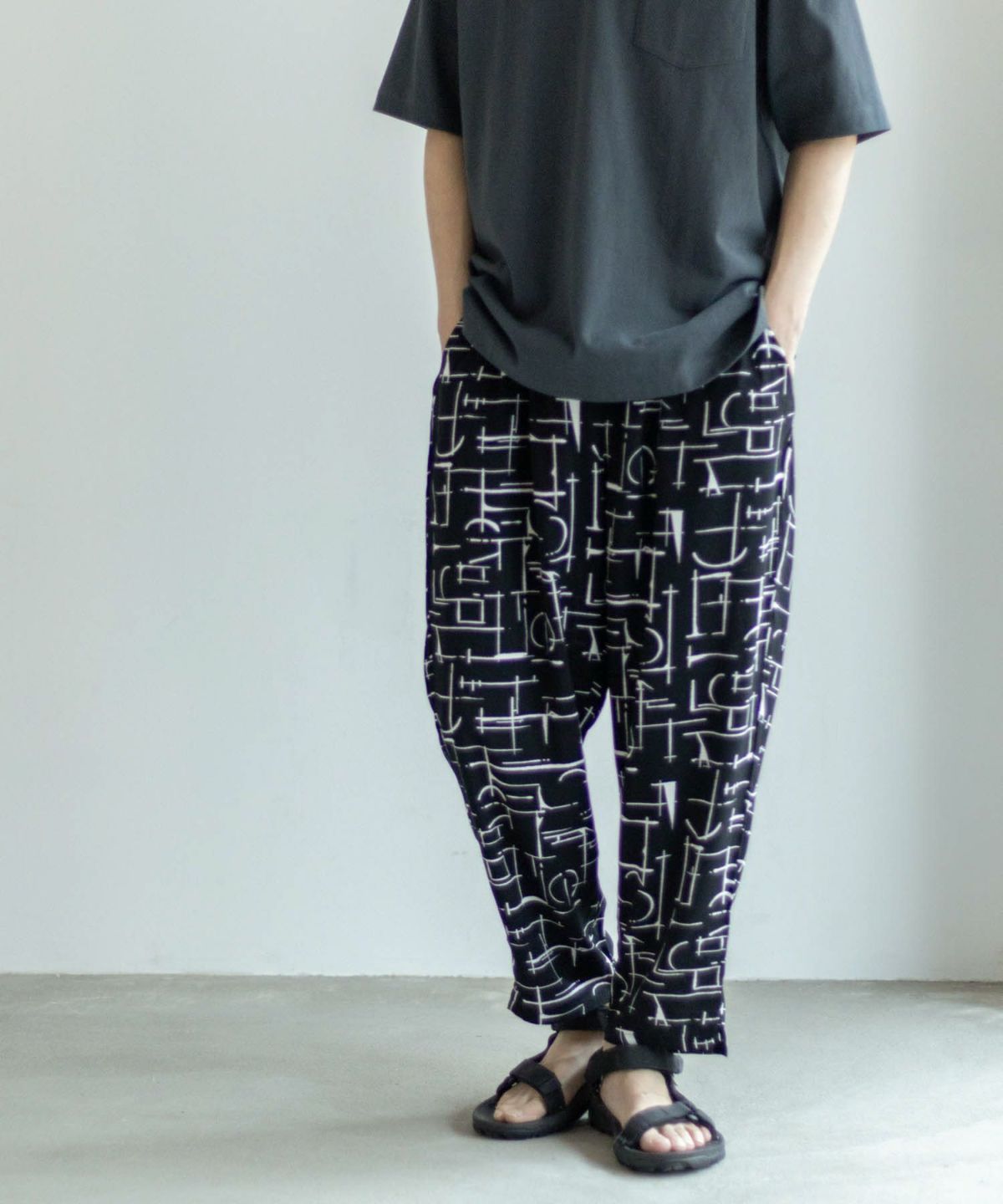 NAVY SARARI レーヨンアンクルパンツ メンズ