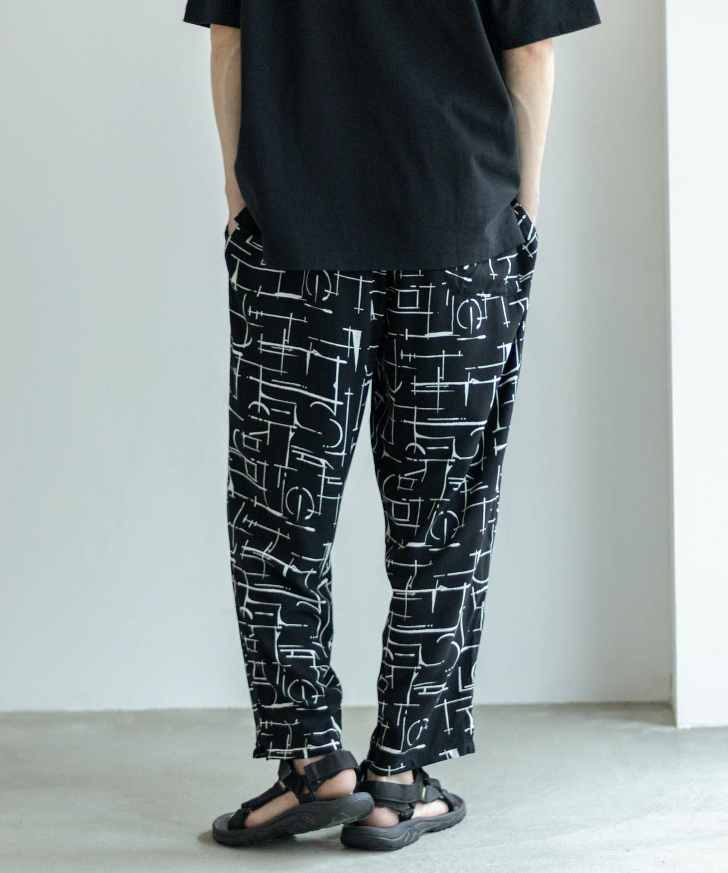 NAVY SARARI レーヨンアンクルパンツ メンズ