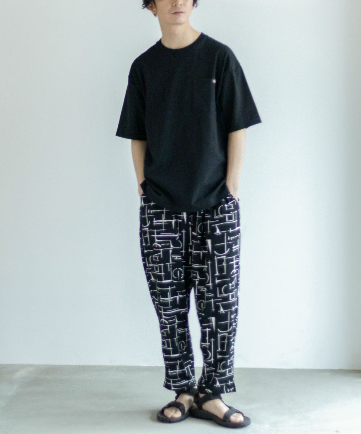 NAVY SARARI レーヨンアンクルパンツ メンズ