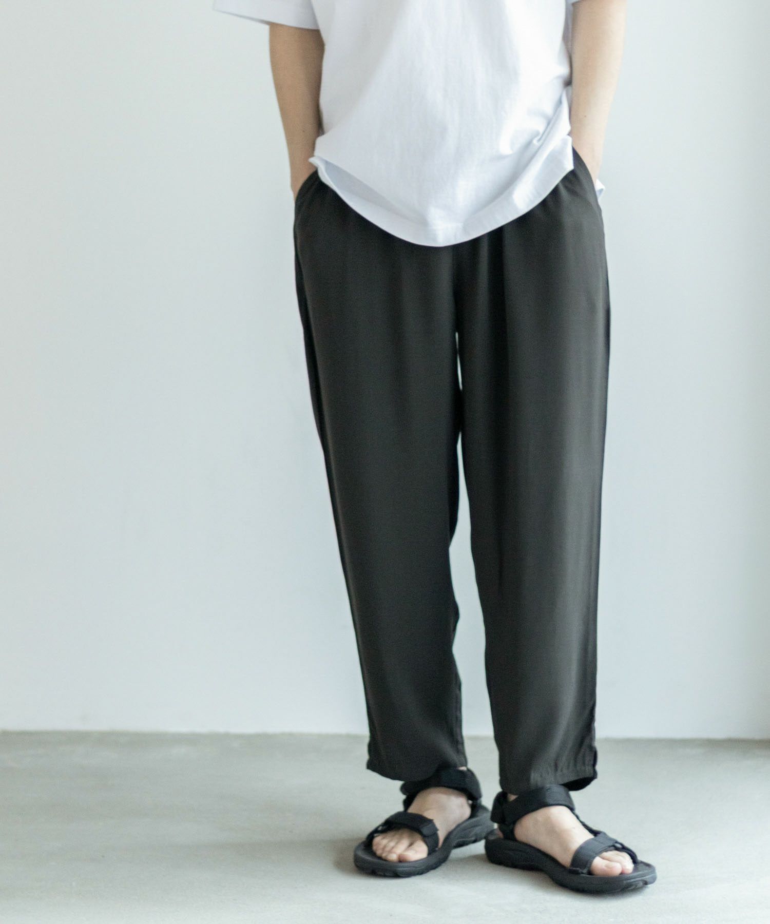 NAVY SARARI レーヨンアンクルパンツ メンズ