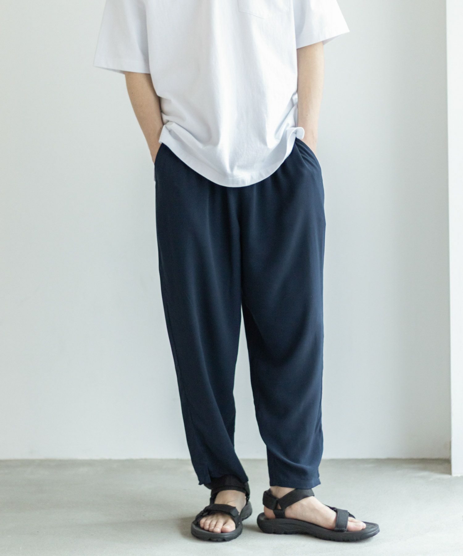 [期間限定価格]NAVY SARARI  レーヨンアンクルパンツ メンズ商品サムネイル-19