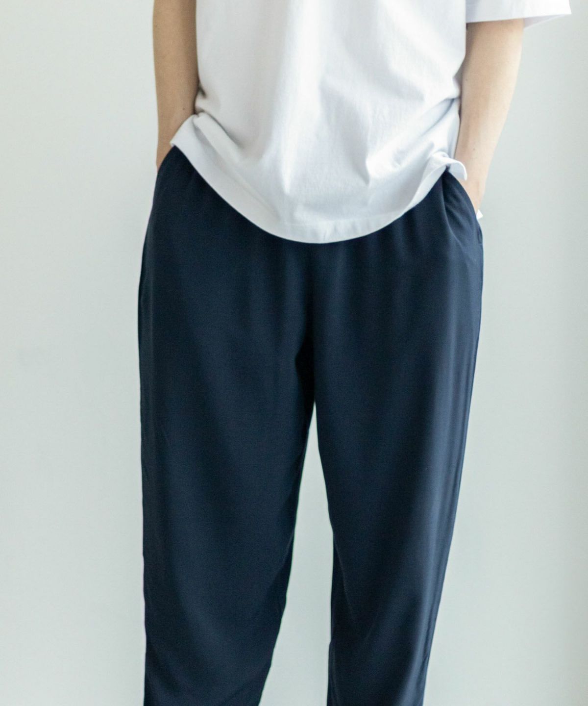 NAVY SARARI レーヨンアンクルパンツ メンズ