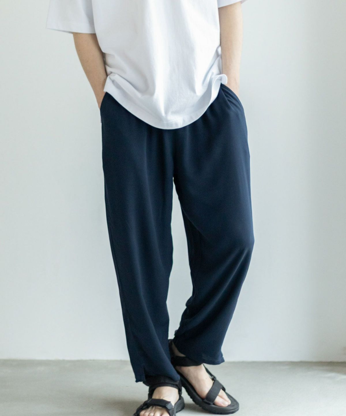 NAVY SARARI レーヨンアンクルパンツ メンズ