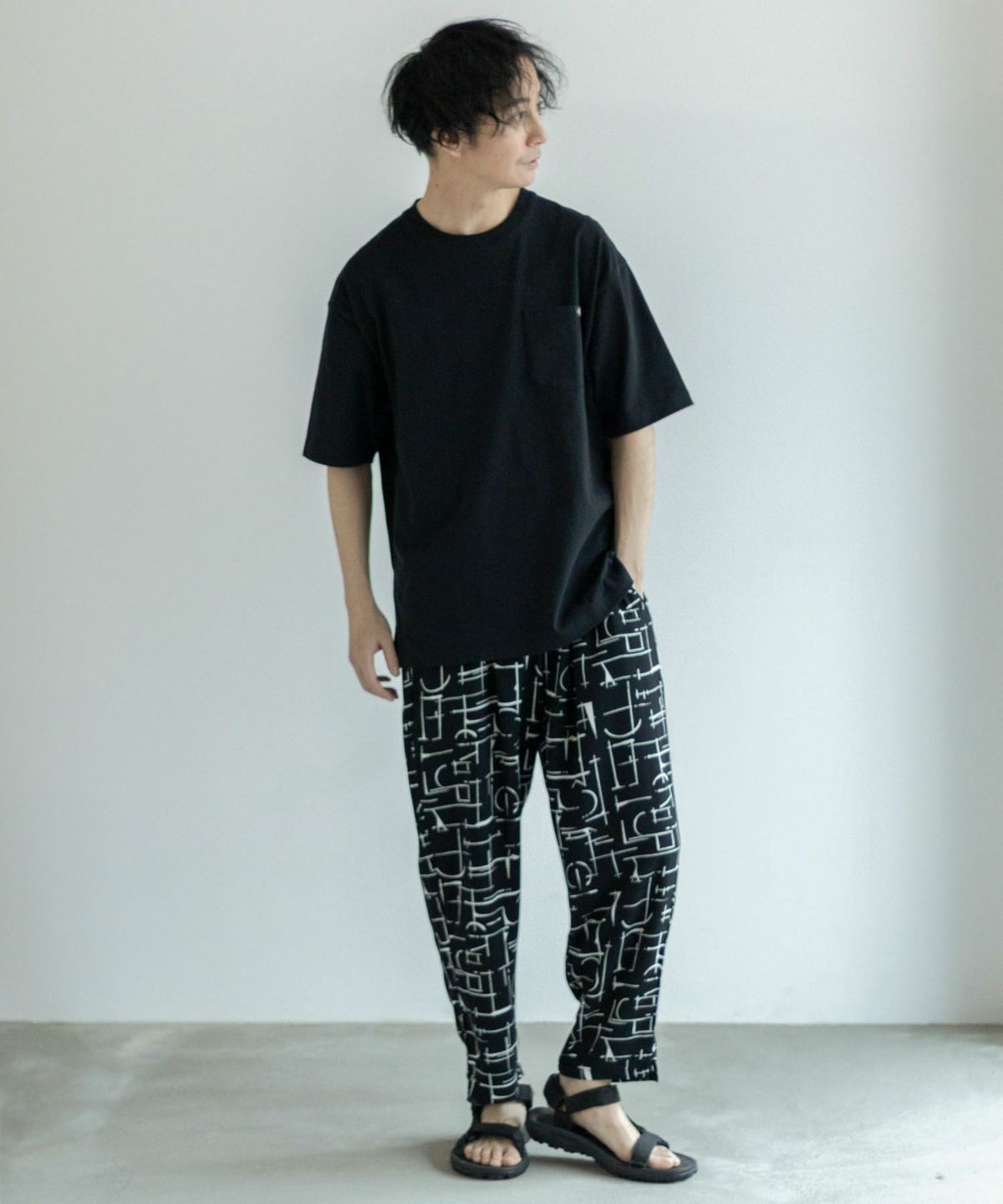 NAVY SARARI レーヨンアンクルパンツ メンズ