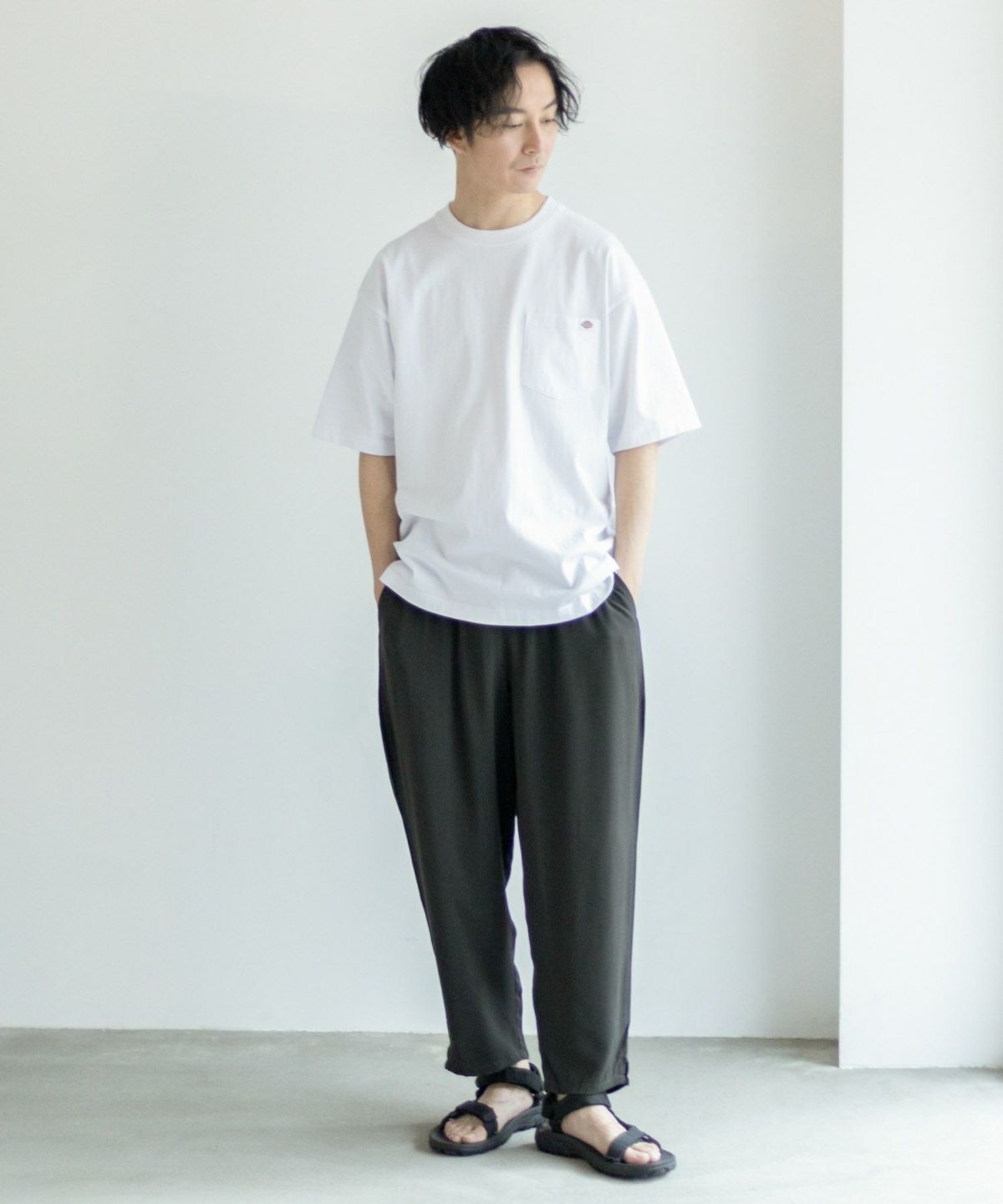 NAVY SARARI レーヨンアンクルパンツ メンズ