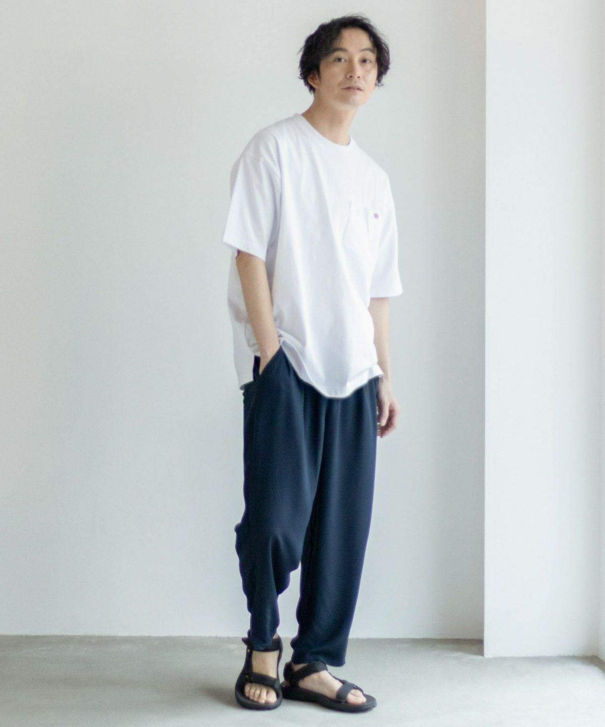 NAVY SARARI レーヨンアンクルパンツ メンズ