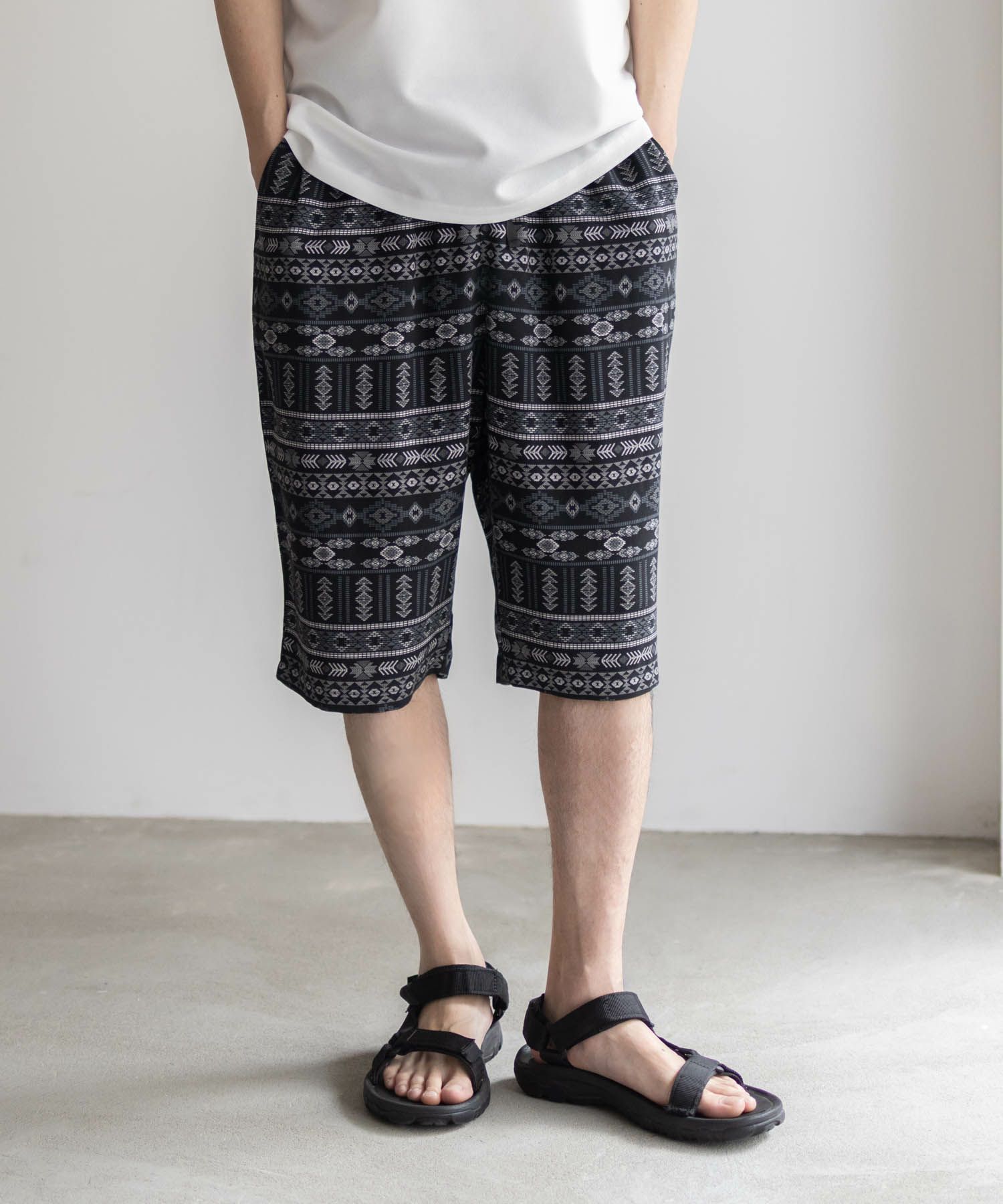 NAVY SARARI レーヨンステテコ 総柄 メンズ