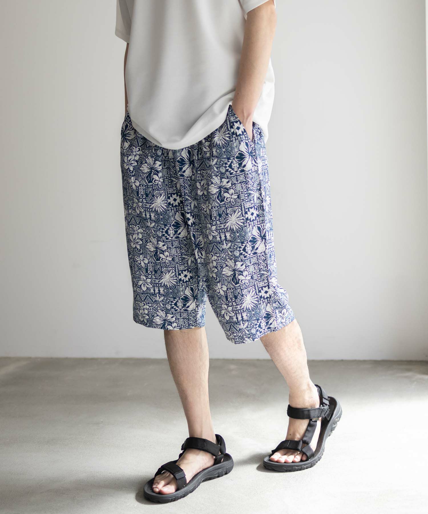 NAVY SARARI レーヨンステテコ 総柄 メンズ