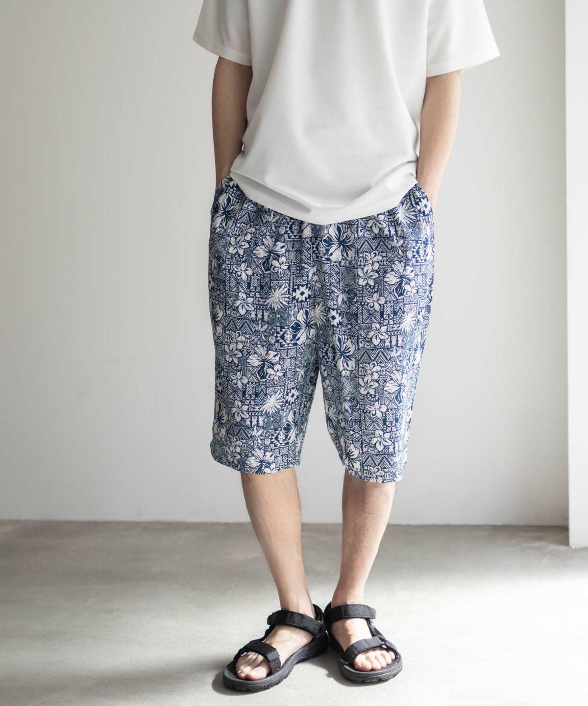 NAVY SARARI レーヨンステテコ 総柄 メンズ