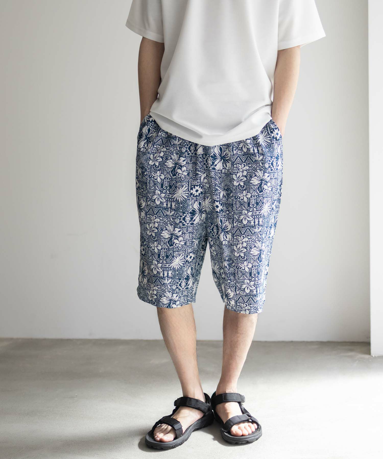 NAVY SARARI レーヨンステテコ 総柄 メンズ