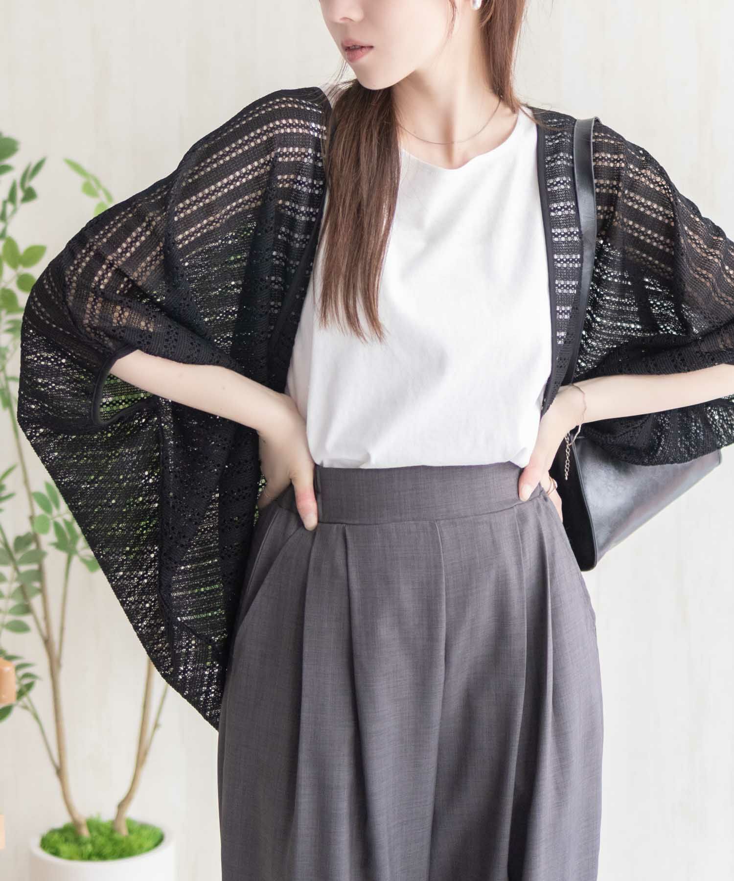 Howdy Marie メッシュレースモモンガカーディガン レディース商品画像-6