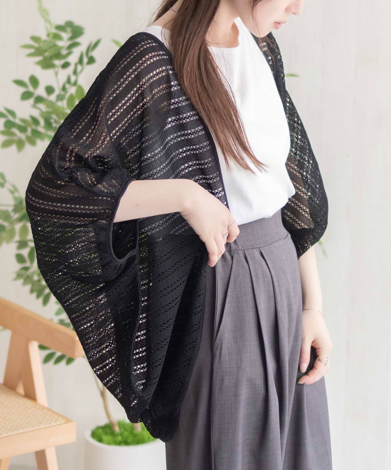 Howdy Marie  メッシュレースモモンガカーディガン レディース商品サムネイル-7
